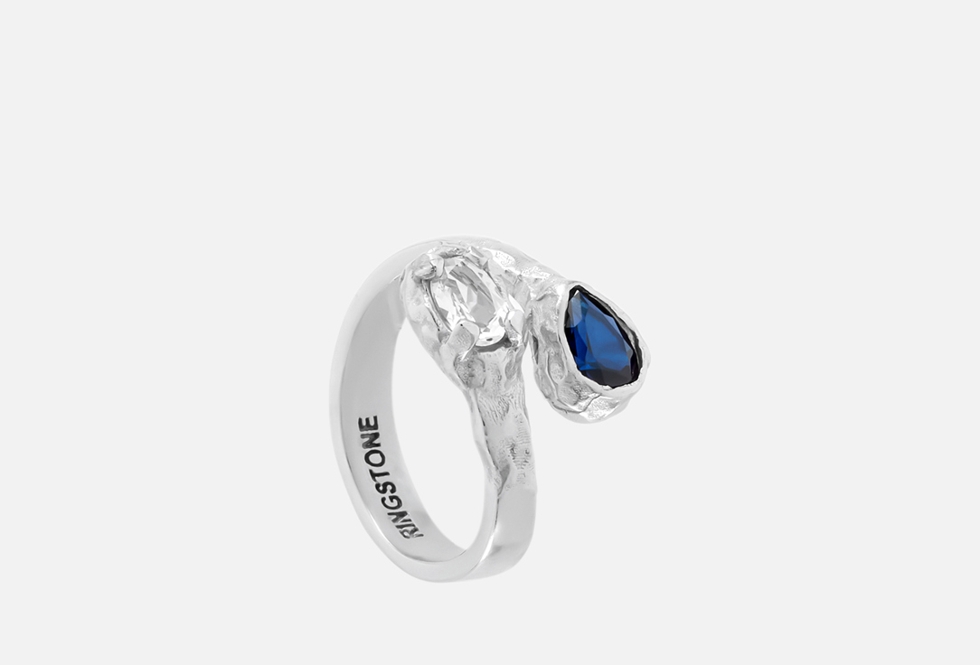 DUO ring with sapphire ONESIZE мл