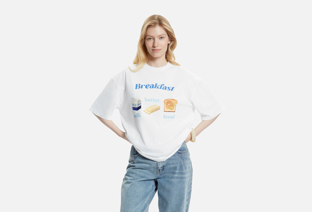 Изображение товара Футболка пижамная JBbase BREAKFAST для женщин 100% хлопок