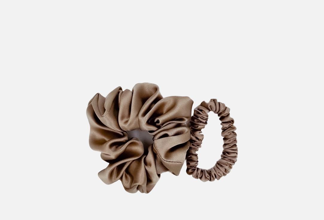 Изображение товара Набор шелковых резинок для волос Monarca капучино