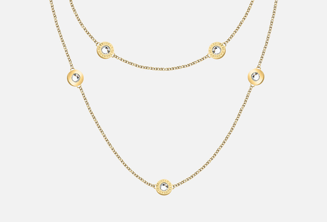 Изображение товара Колье Trussardi T-Logo из нержавеющей стали с кристаллами 90 см