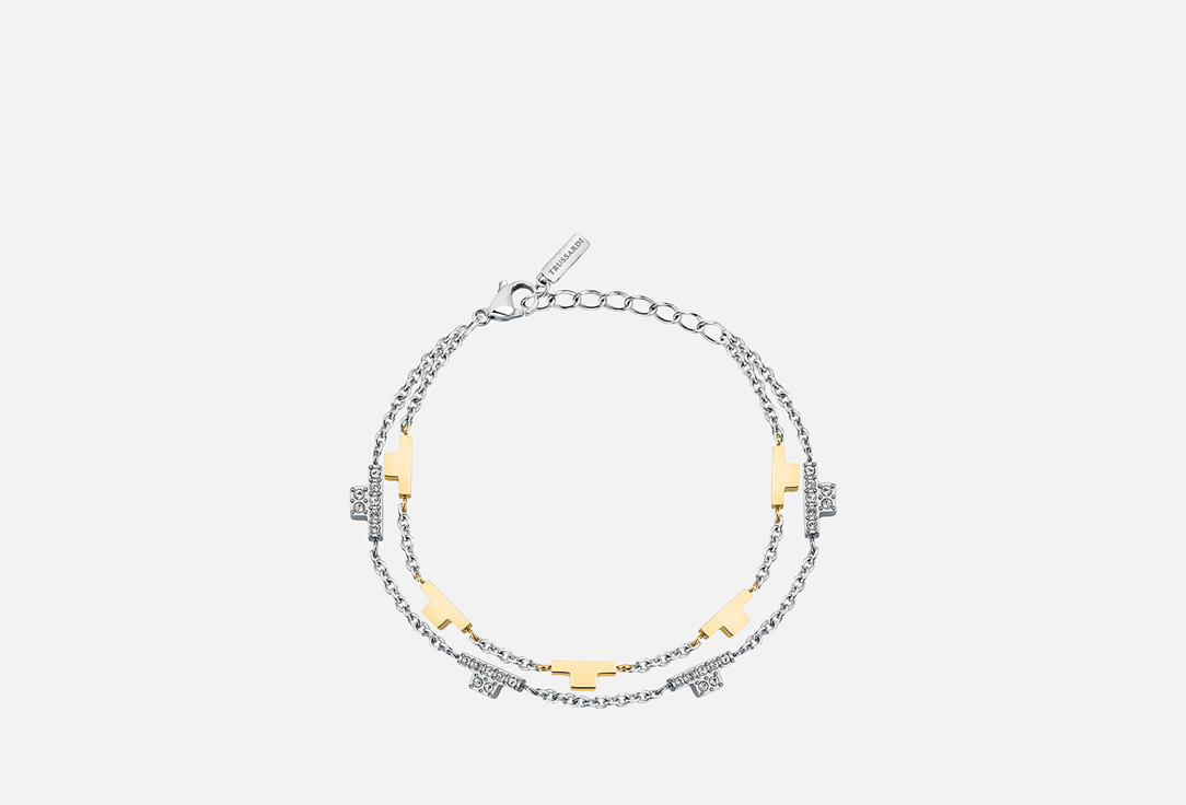 Изображение товара Стильный браслет Trussardi T-Logo из нержавеющей стали с кристаллами для женщин