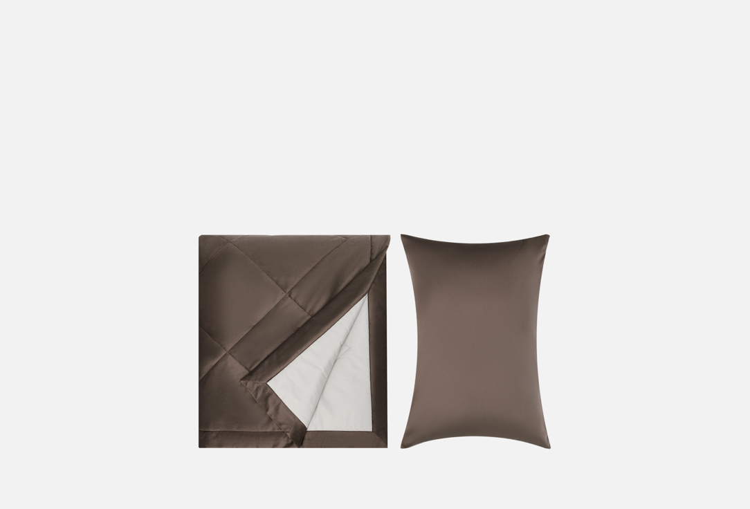 

Набор покрывало с наволочками DOLCESOMNIUM, Серый, Velvet, Темно-серый, 240х260, 50х70 1 шт