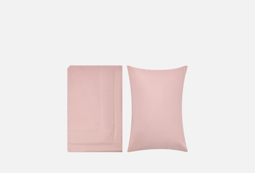 

Набор покрывало с наволочками DOLCESOMNIUM, Розовый, Victoria, Роза, 240х260, 50х70 1 шт