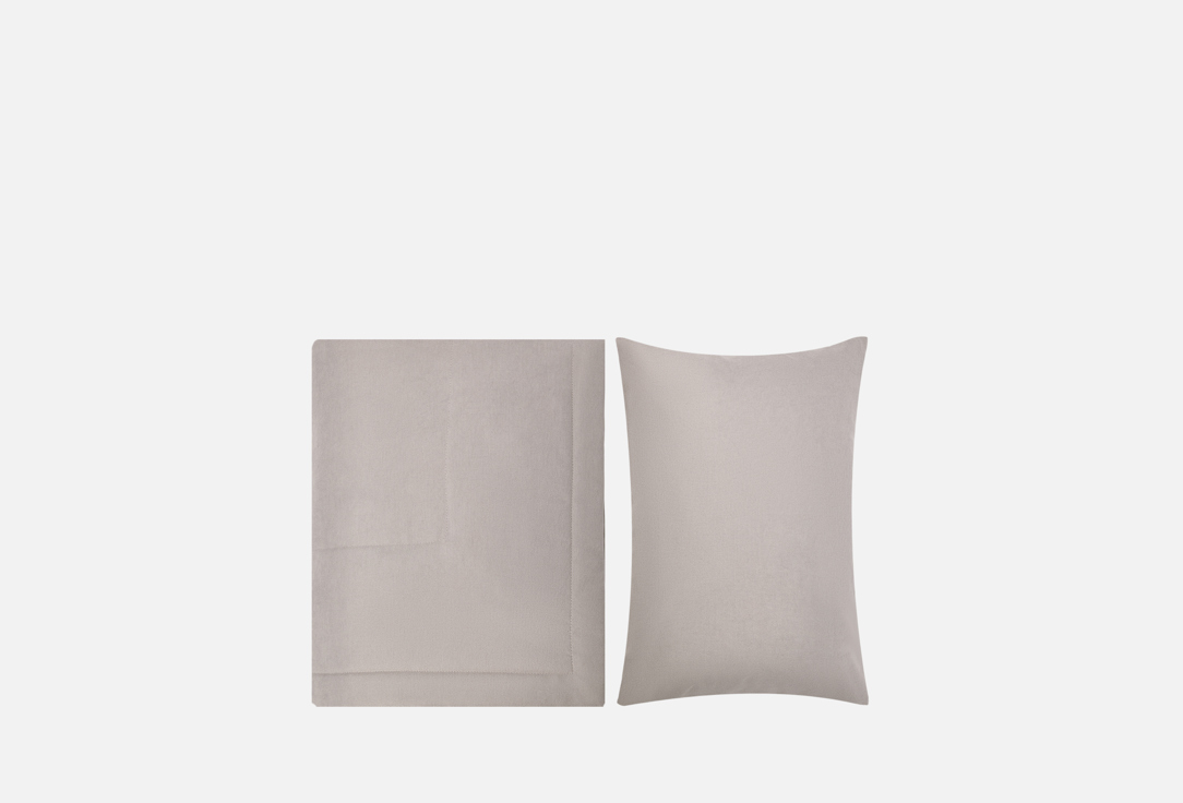 

Набор покрывало с наволочками DOLCESOMNIUM, Серебряный, Victoria, Серебро, 240х260, 50х70 1 шт