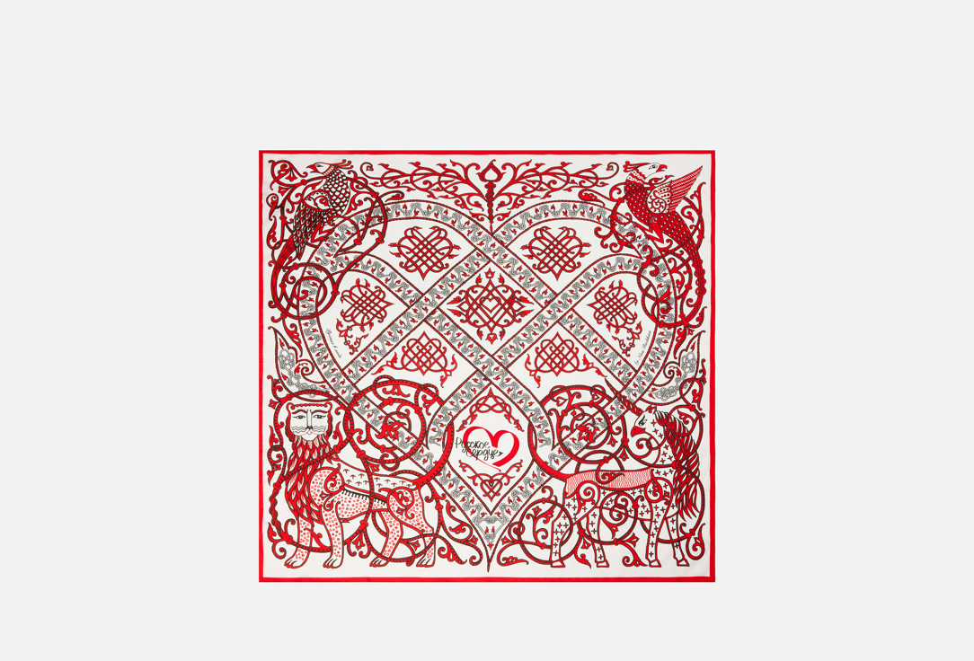 

Платок РУССКИЕ В МОДЕ, Красный, Русское сердце