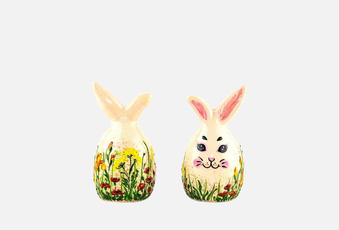 Изображение товара Украшение пасхальное Elpida Кролик яйцо, нарциссы