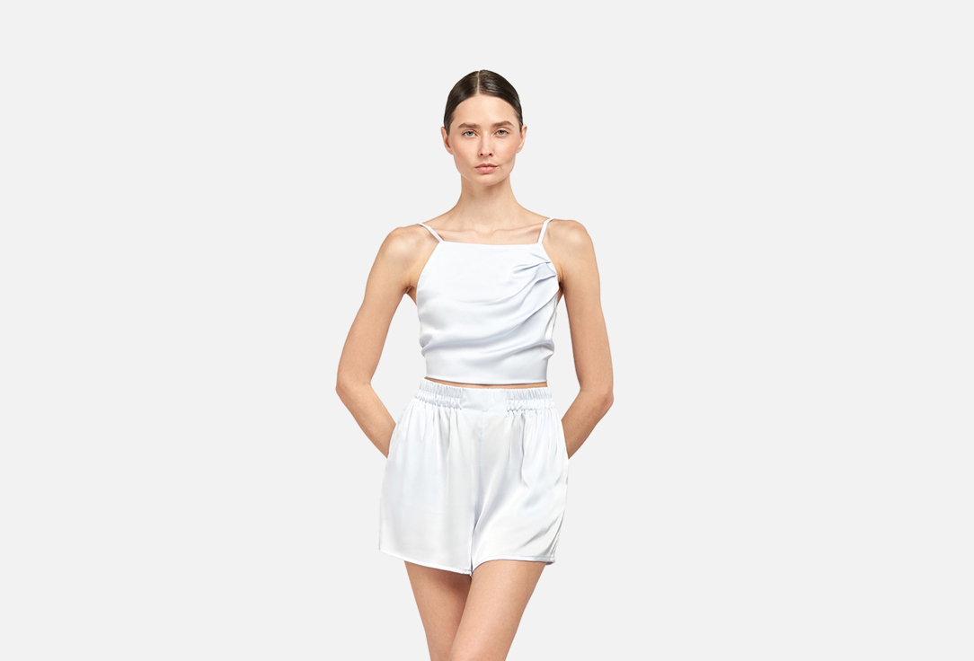 Изображение товара Лёгкий голубой топ Фиби с открытой спиной и завязками для женщин