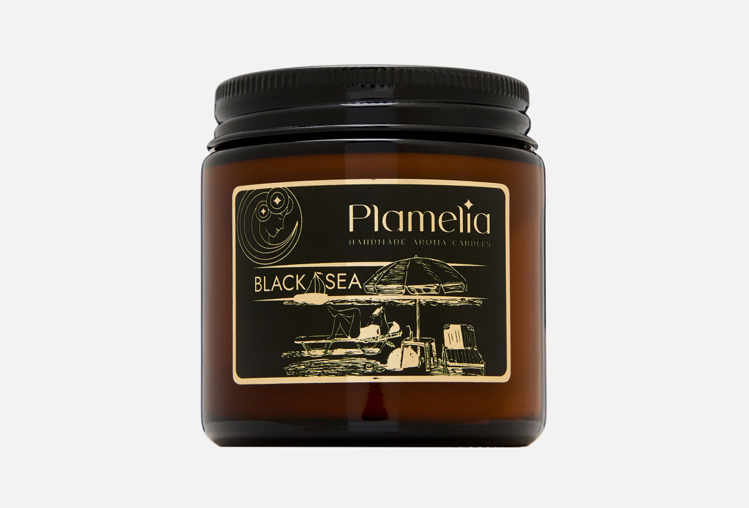 Изображение товара Ароматическая свеча Plamelia Black Sea 120 мл, морской аромат, свежесть и уют