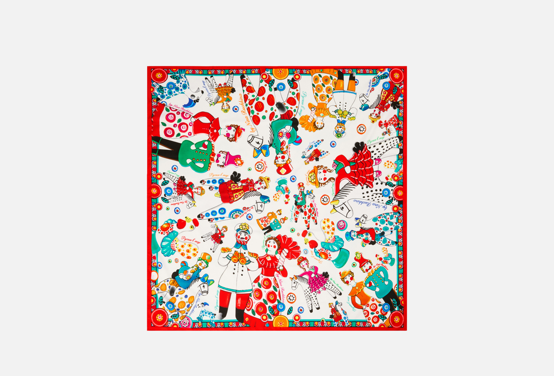 

Платок РУССКИЕ В МОДЕ, Красный, Дымковская игрушка