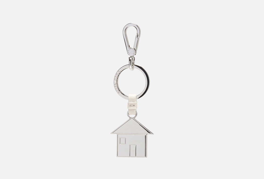 Брелок COCCINELLE BASIC METAL NICKEL HOUSE Белый