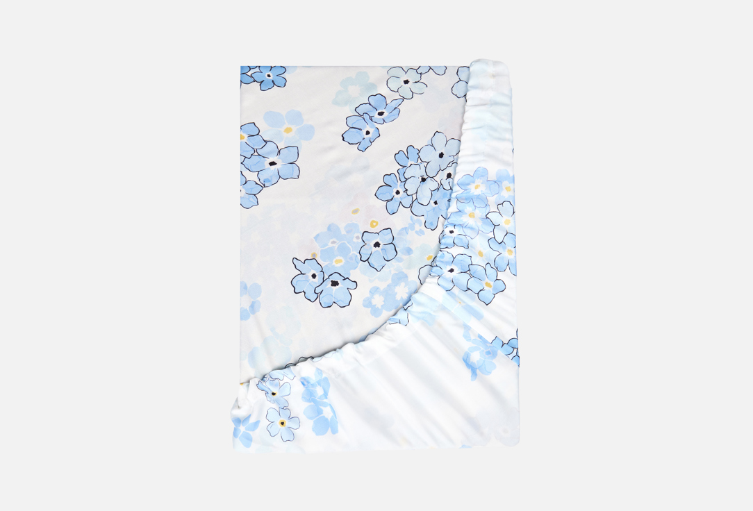 

Простыня на резинке PARAPETE, Принт, Незабудки, 180х200 1 шт