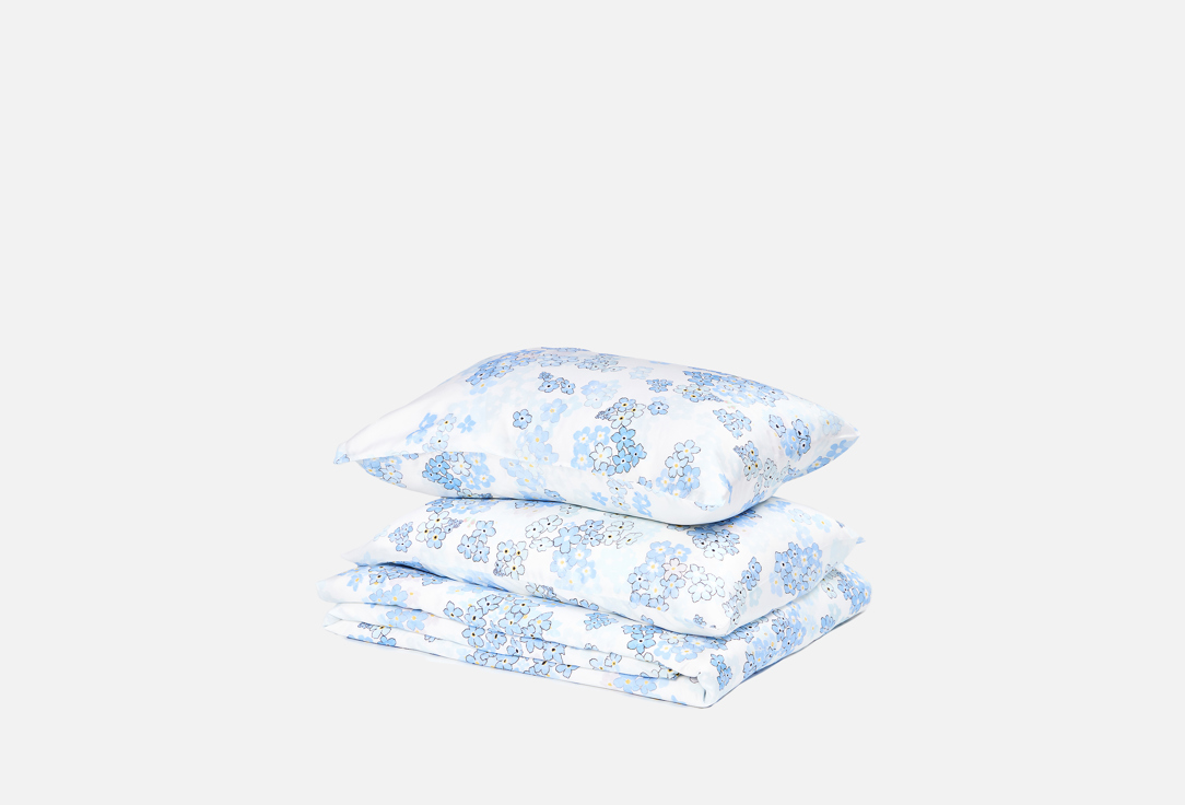 Изображение товара Полукомплект постельного белья из тенселя Незабудки евро 200х220 см