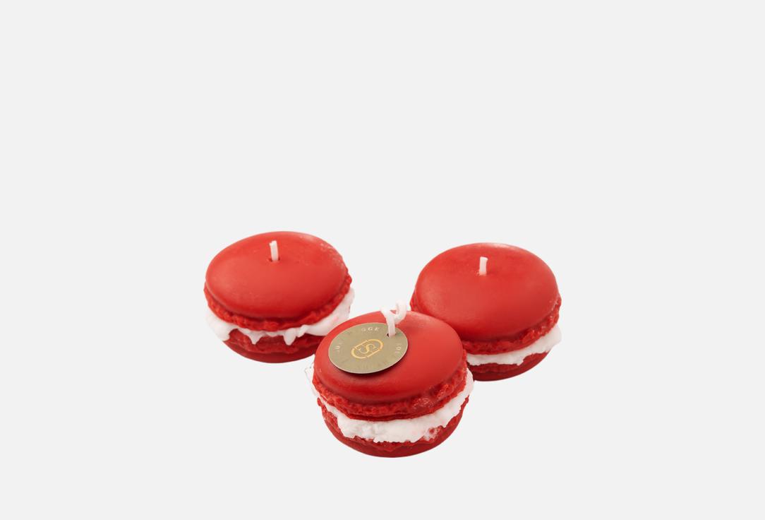 Изображение товара Набор свечей Макарун SOÛL HYGGE ручной работы натуральный аромат ванили малины