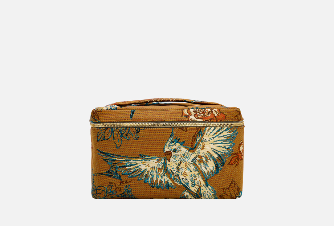 

Косметичка-органайзер VUA-LYA, Золотой, Попугаи на золотом