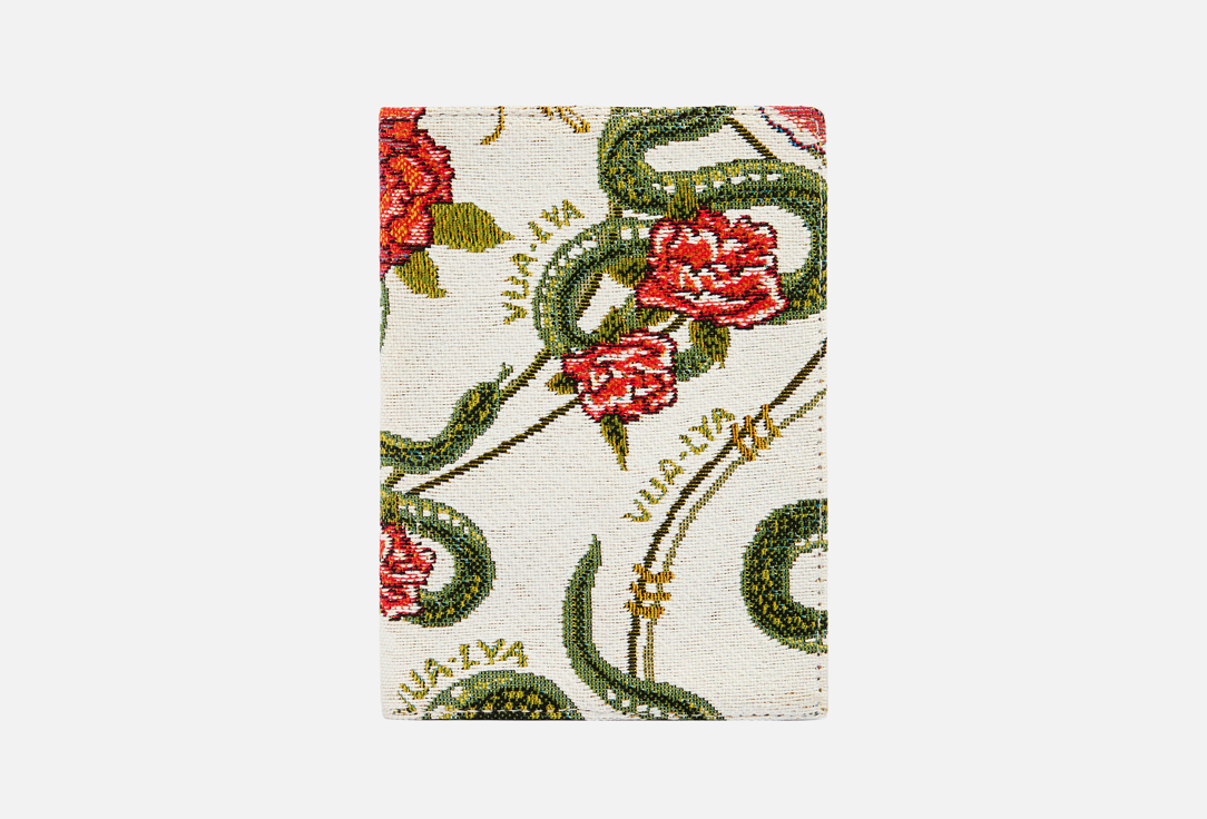 Изображение товара Обложка для паспорта VUA-LYA змеи и розы белая авторский принт Россия