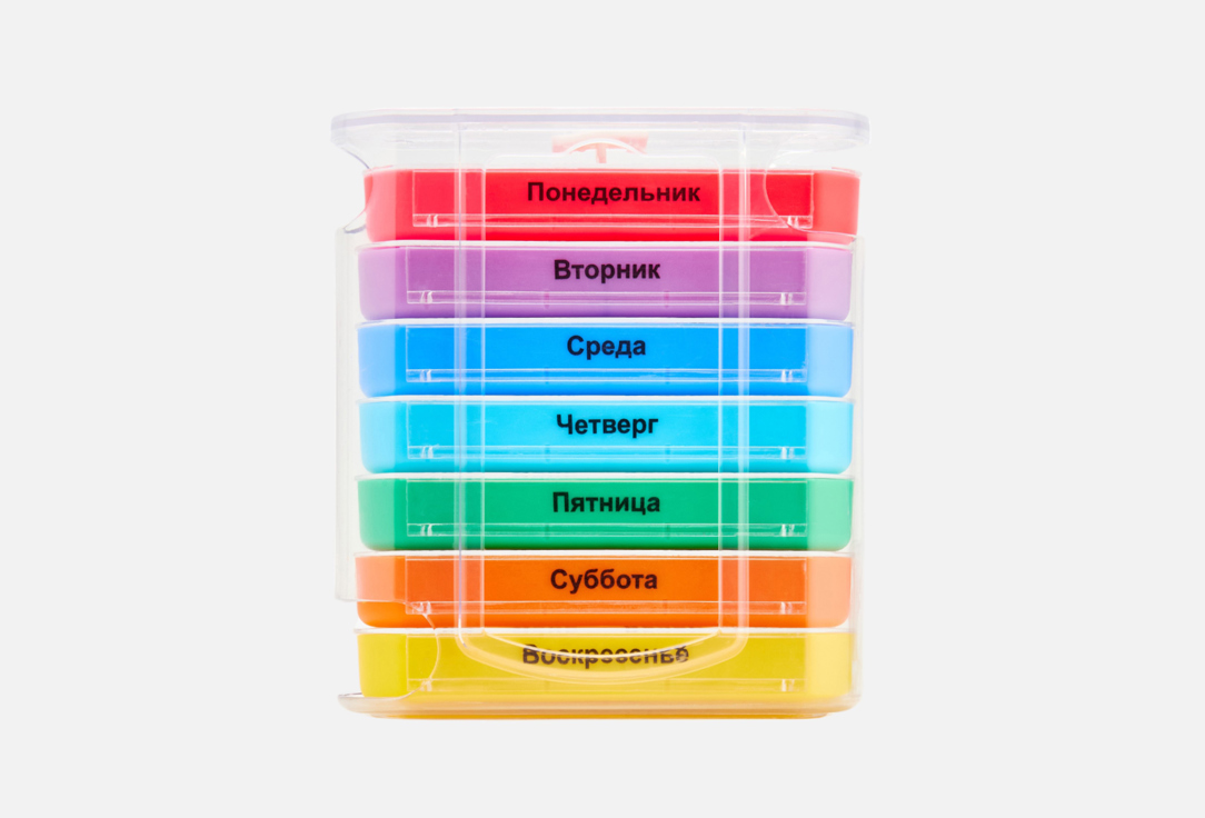 

Таблетница DASWERK, Das Haus 7 дней, 4 приема, Clear 1 шт