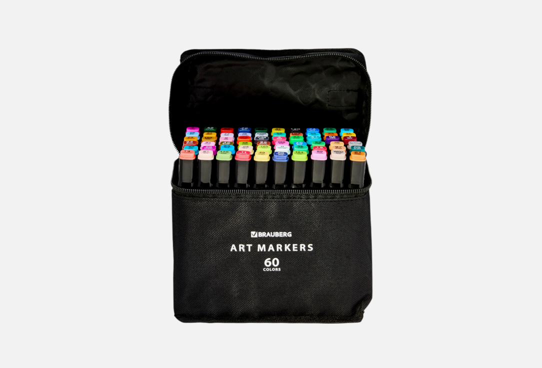 

Фломастеры и маркеры BRAUBERG, Двусторонние 60 шт