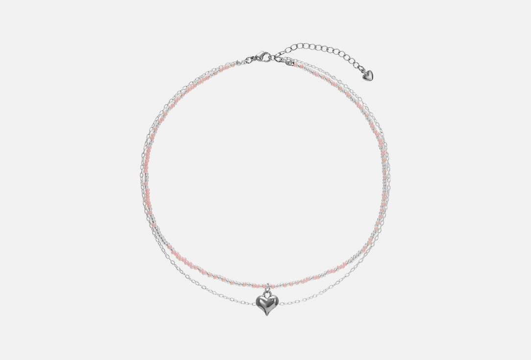 

чокер HIGHER-AURA, Из бисера с цепочкой и сердцем 1 шт