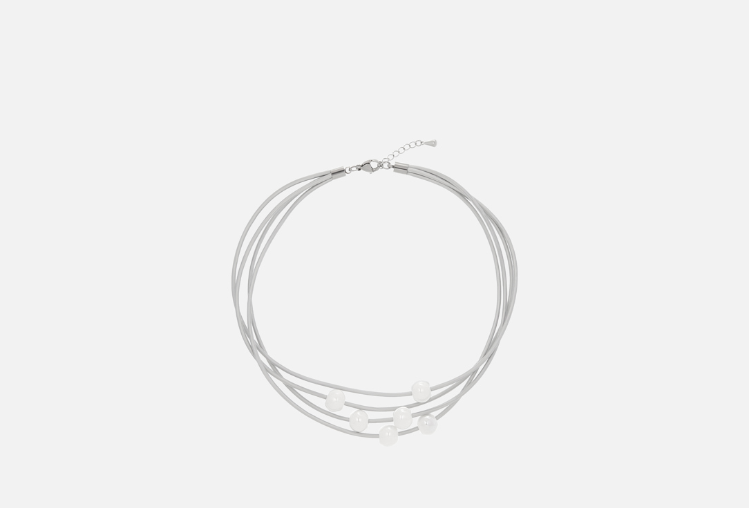 Изображение товара Браслет Alerie-Accessories Bubbles Silver из натуральной кожи и керамики