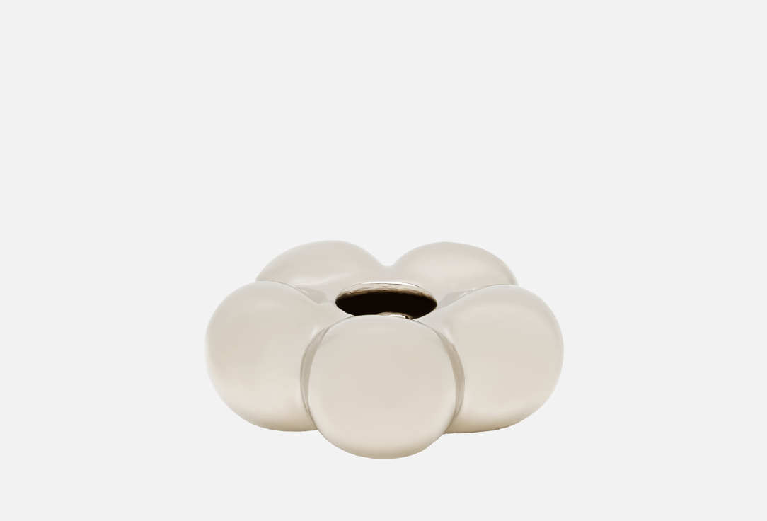 Изображение товара Подсвечник для свечей BYGY by Golubovskaya Yakanina серебряный, 3,3х8,7 см