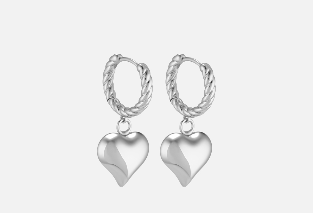 

Серьги с сердечками PINKCODE, Double love 2 шт