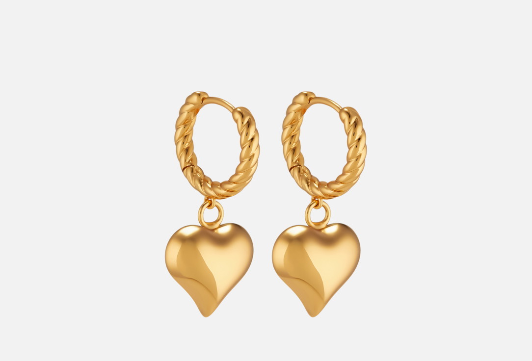 

Серьги с сердечками PINKCODE, Double love 2 шт