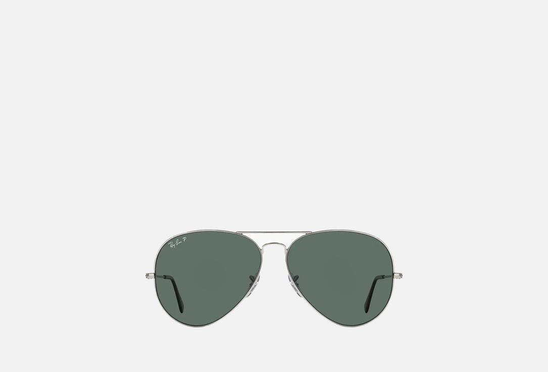 

Солнцезащитные очки RAY-BAN, Серебряный, Aviator RB3025-003/58/62-14