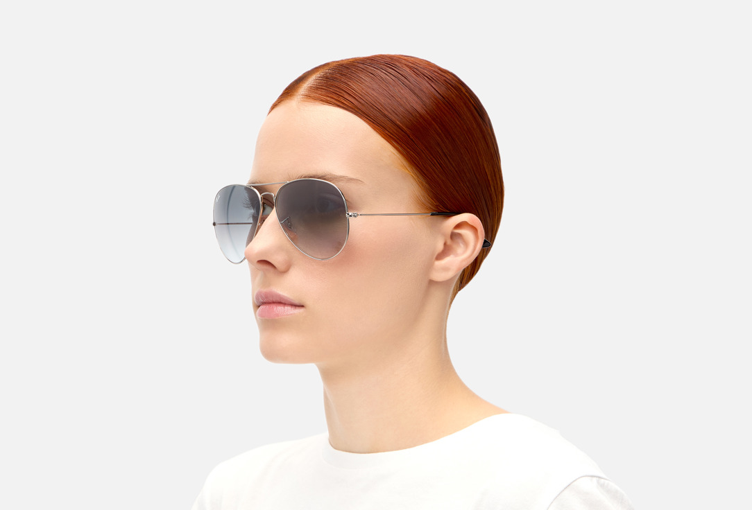 

Солнцезащитные очки RAY-BAN, Серебряный, Aviator RB3025-003/32/62-14