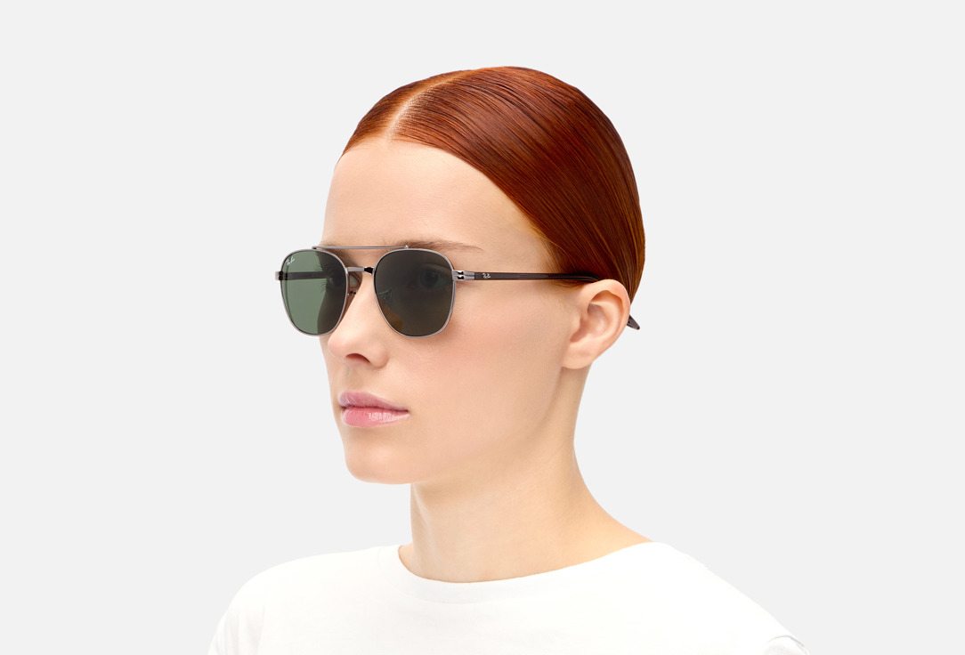 

Солнцезащитные очки RAY-BAN, Серый, С зелеными линзами RB3688-004/31/55-19