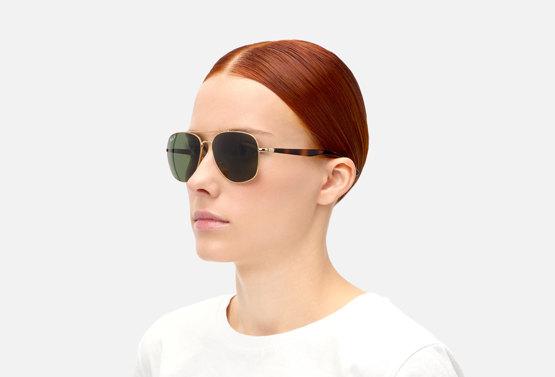 

Солнцезащитные очки RAY-BAN, Черный, С зелеными линзами RB3683-001/58/56-15