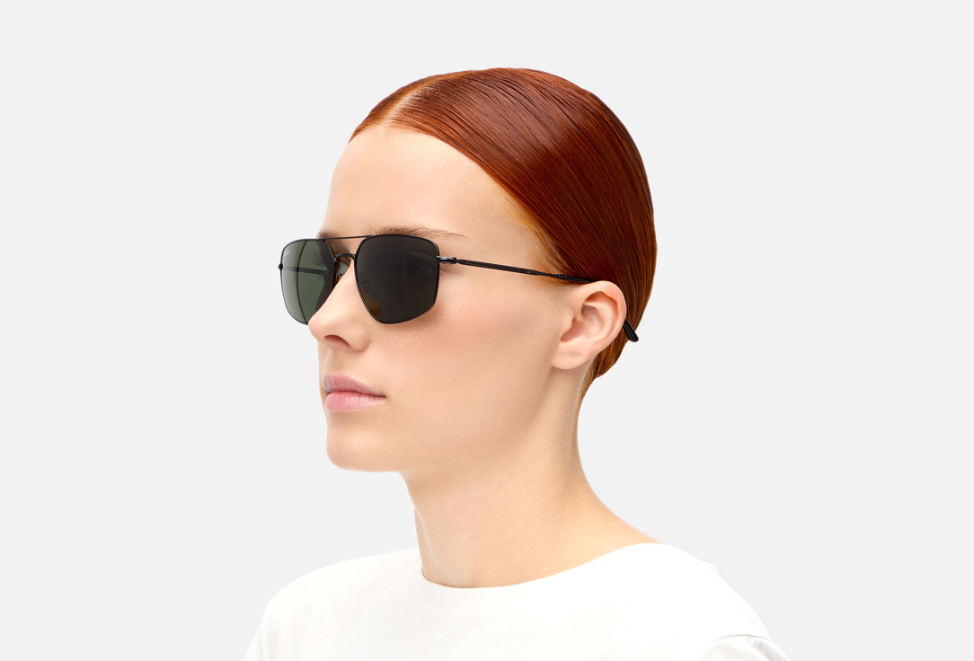 

Солнцезащитные очки RAY-BAN, Черный, С зелеными линзами RB3666-002/31/56-17