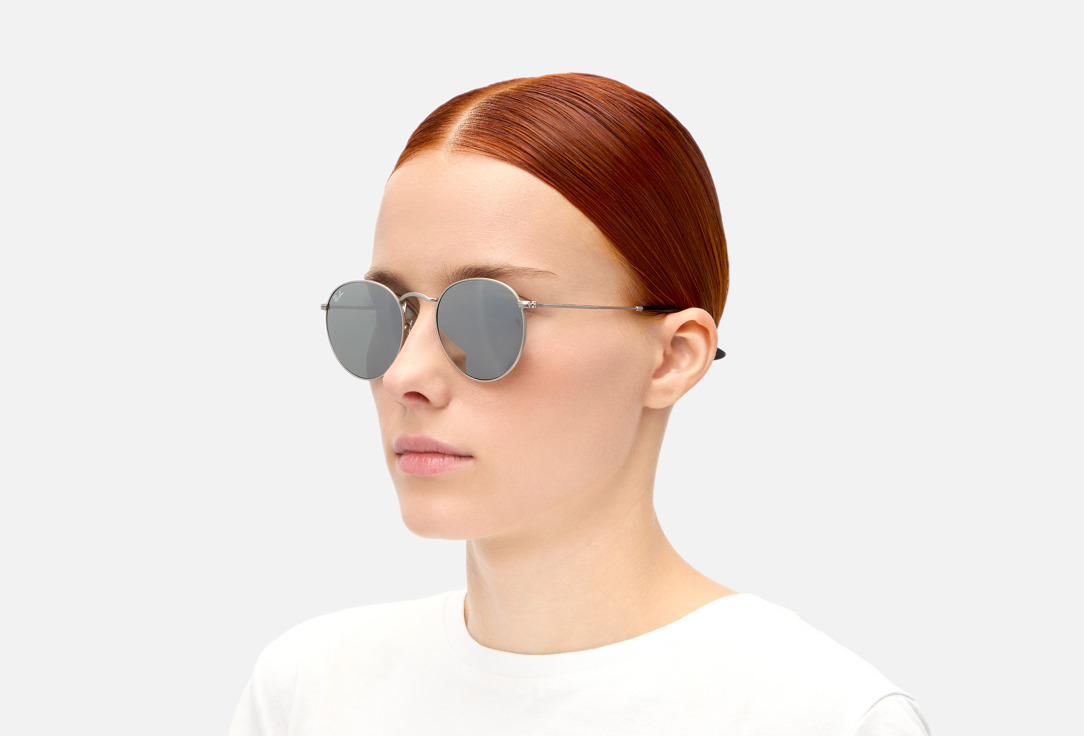 

Солнцезащитные очки RAY-BAN, Серебряный, С серыми линазми RB3447-019/30/50-21