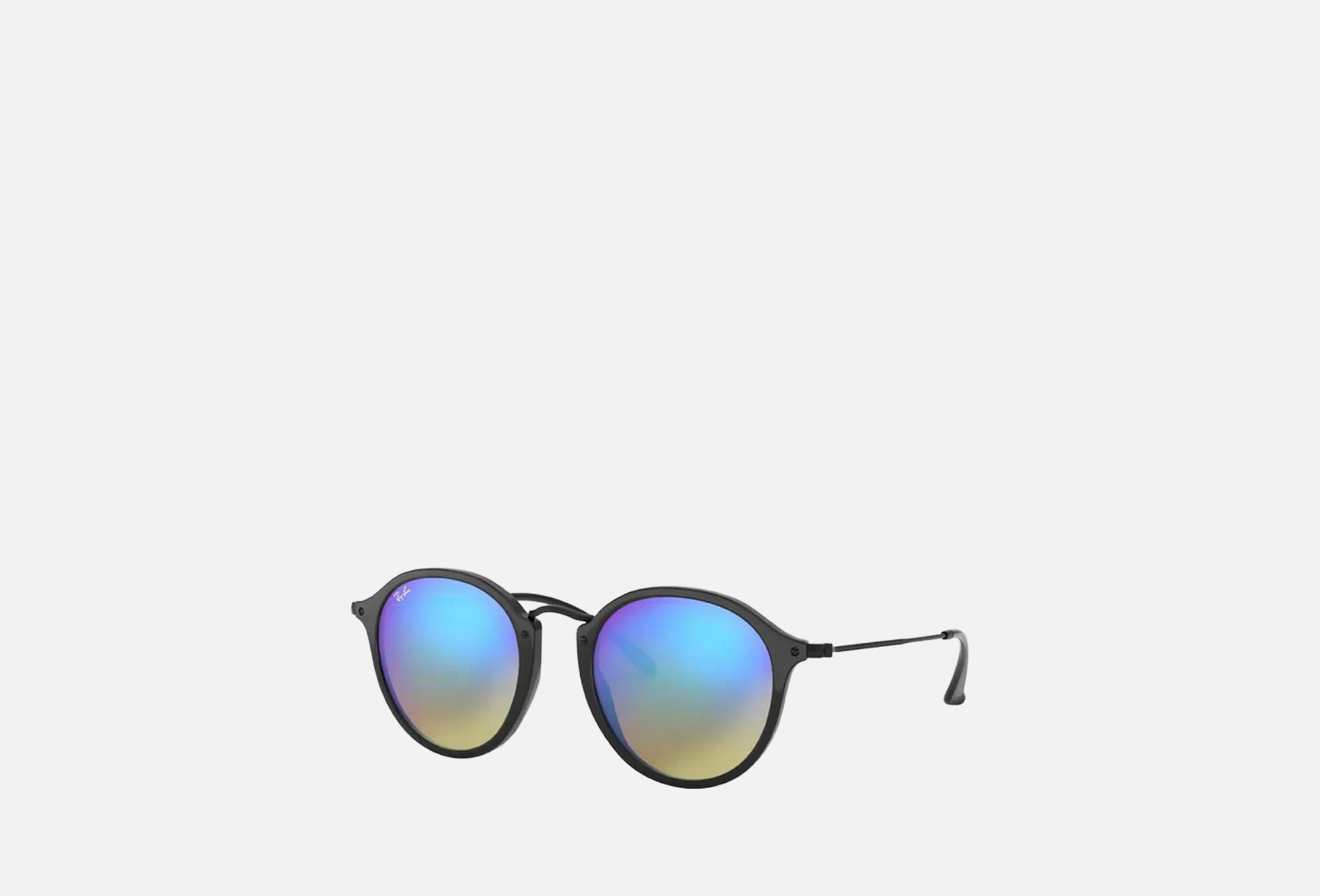 Ray-Ban Солнцезащитные очки Round Fleck Black RB2447F-901/4O/49-21