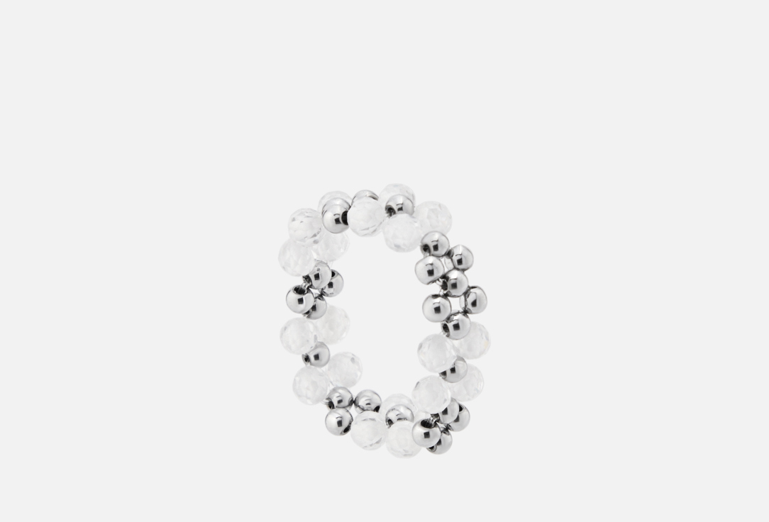 Изображение товара Кольцо Lanzerotti Gelido с гематитом и цирконом регулируемое для женщин