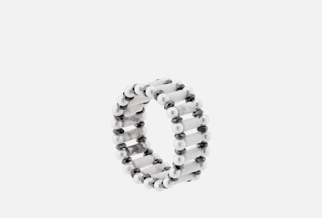 

Кольцо LANZEROTTI, Gelido, с говлитом, жемчугом и гематитом 1 шт