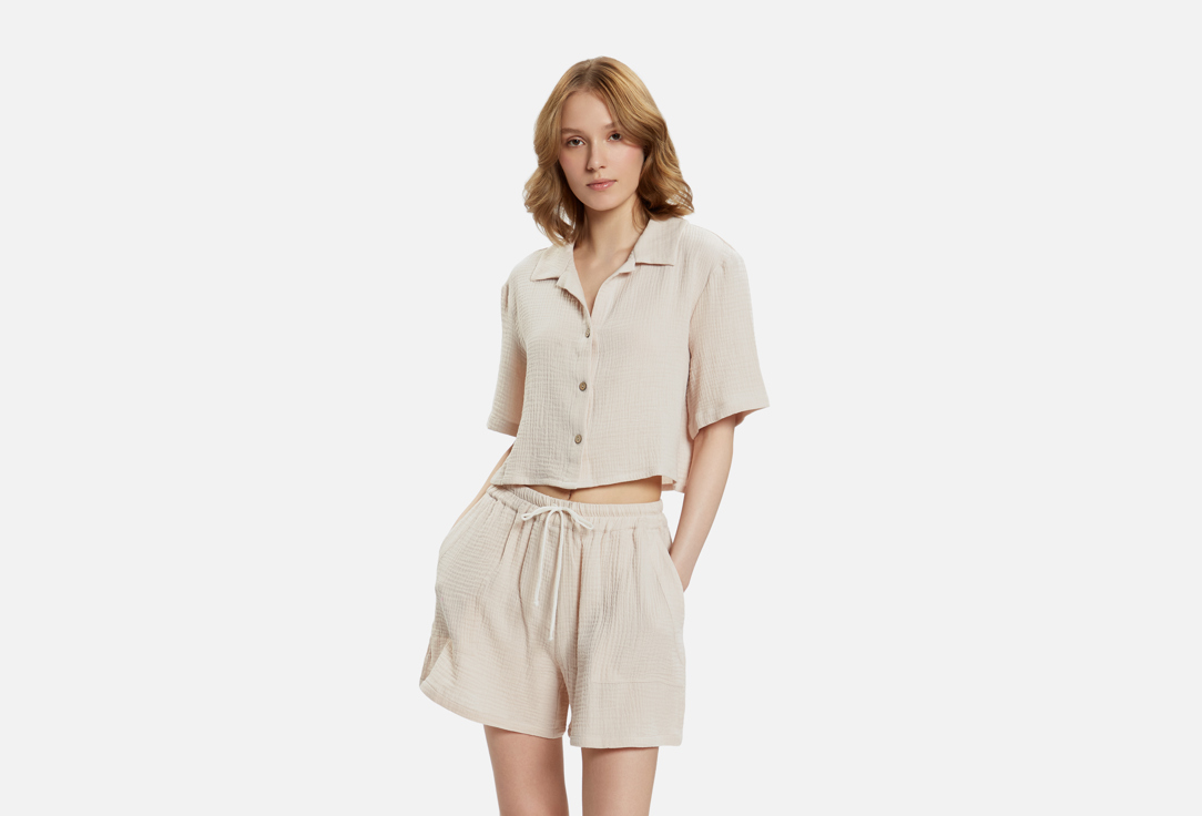 Шорты MUSLIN CLOUDS Тауп M-L мл