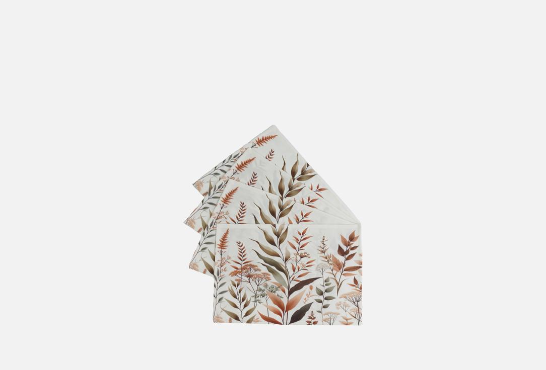 Изображение товара Набор салфеток для сервировки стола JoyArty Трава луговая, бежевый, зеленый, коричневый, 32 х 46 см