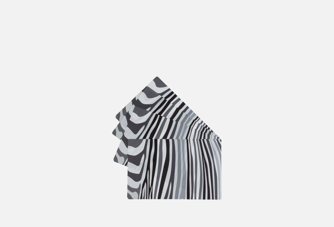 Изображение товара Набор салфеток для сервировки стола JoyArty Полосатая зебра, черный, белый, серый, 30 х 46 см