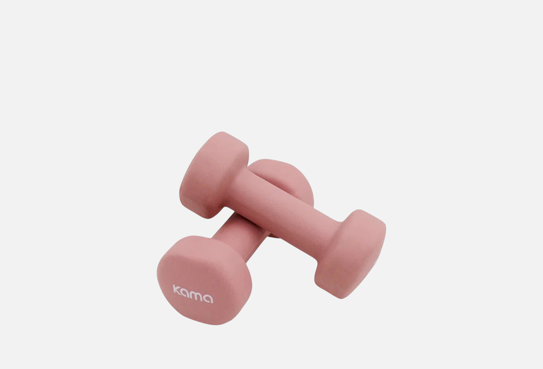 Изображение товара Гантели Kama light burgundy 2.5 кг неопрена для дома и зала