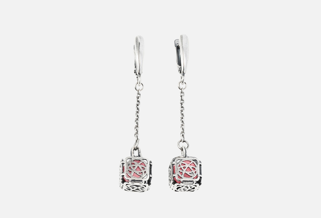 

серьги НАСТРОЕНИЕ ЖЕНЩИНЫ, Длинные с кораллом 2 шт