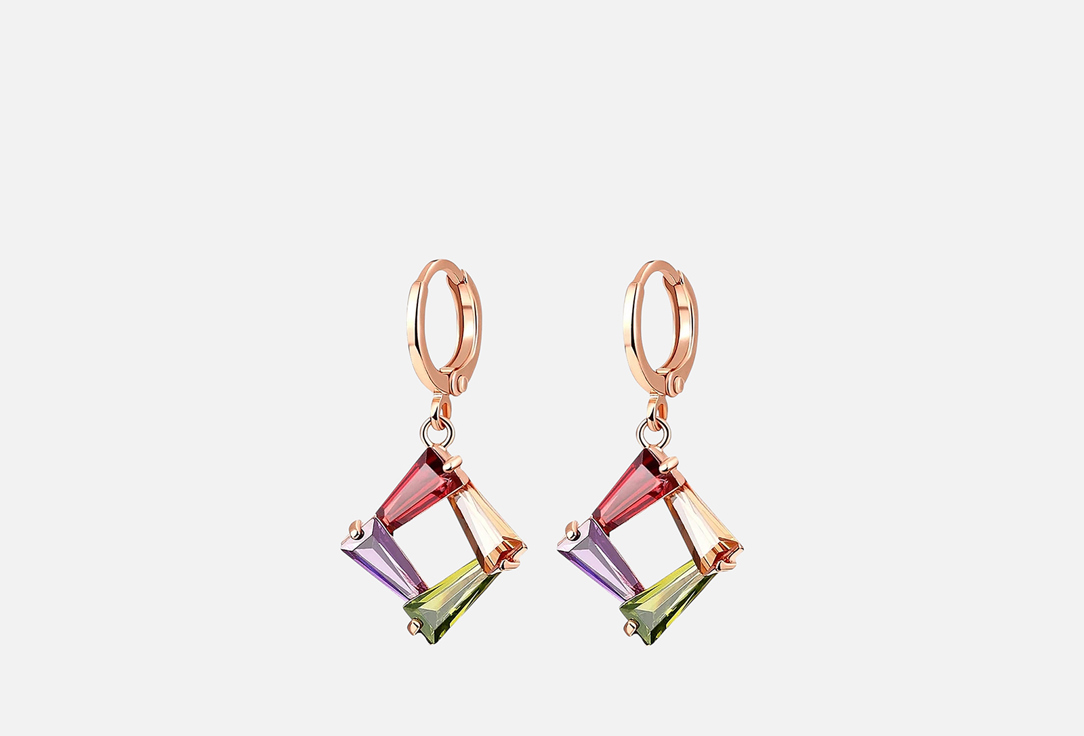 Изображение товара Серьги Настроение женщины Радуга из латунь с кристаллами Swarovski, золочение