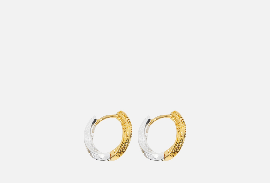 Изображение товара Серьги-конго Настроение женщины серебро и золото