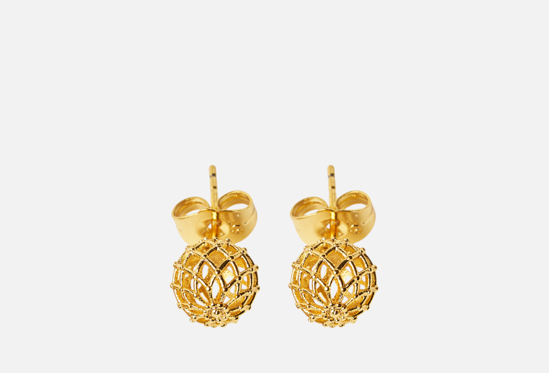 Изображение товара серьги-гвоздики Настроение женщины позолота