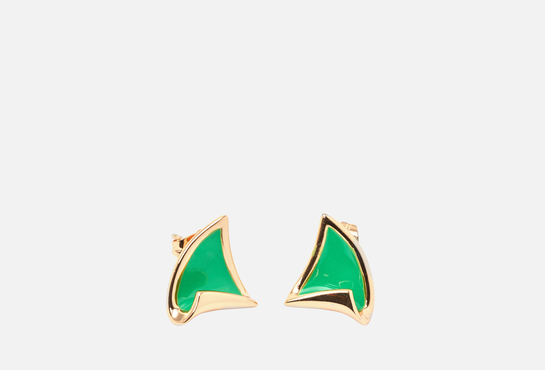 Изображение товара серьги-гвоздики Настроение женщины эмаль