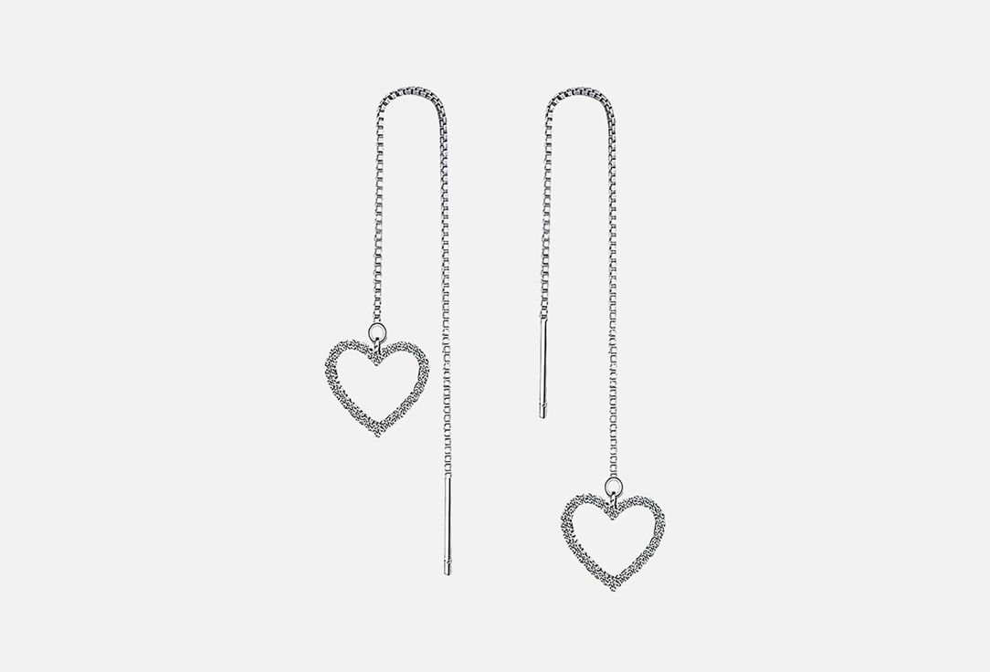 Изображение товара Серьги-протяжки Настроение женщины с кристаллами Swarovski серебро для женщин