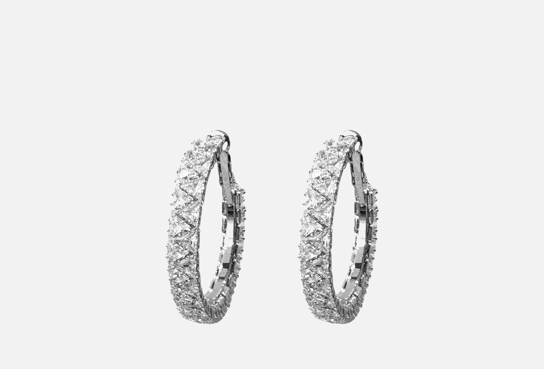 Изображение товара серьги-КОЛЬЦА La Family с цирконами