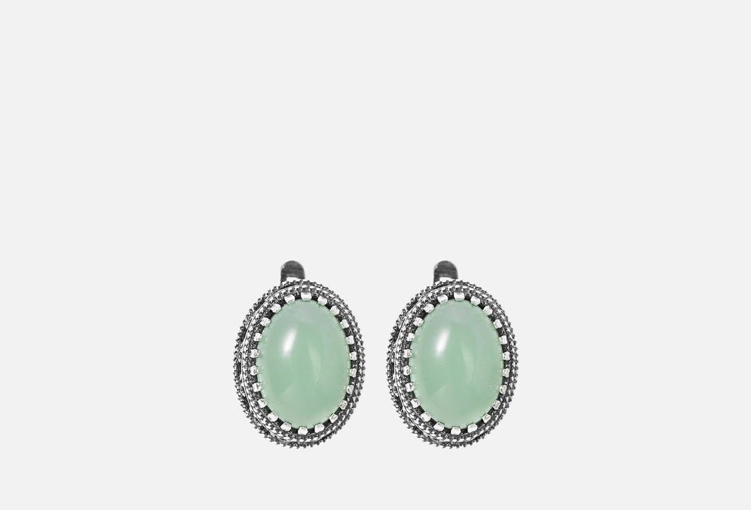 Изображение товара серьги Настроение женщины с нефритом