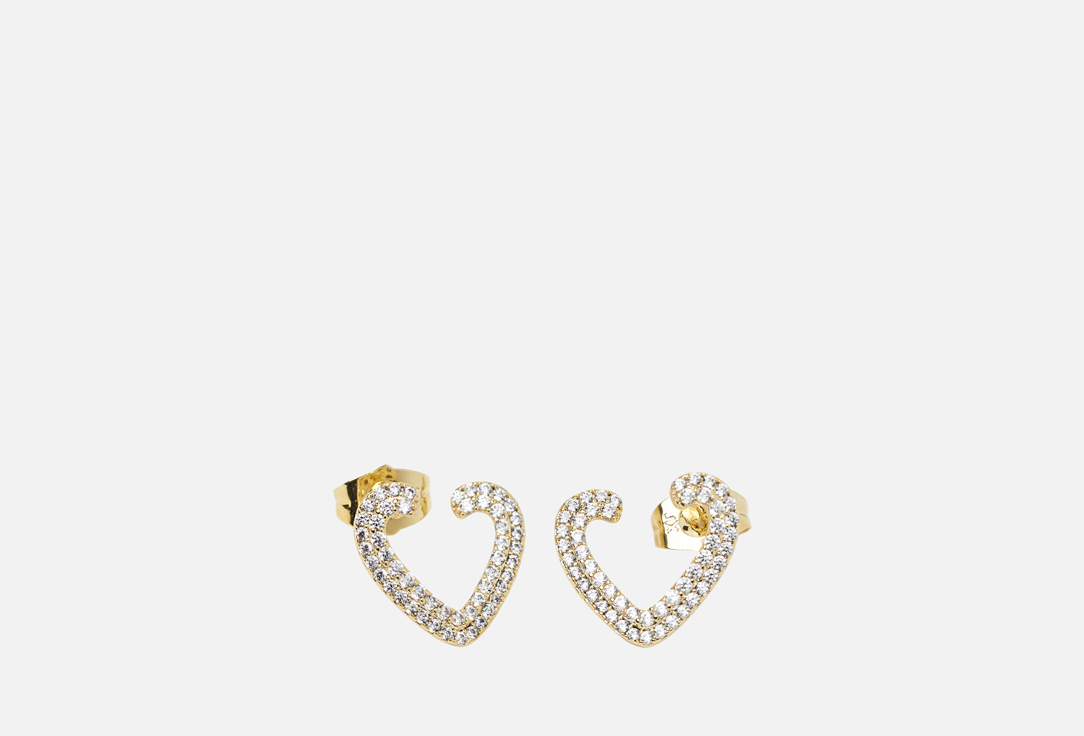 Изображение товара серьги-гвоздики Настроение женщины с фианитами