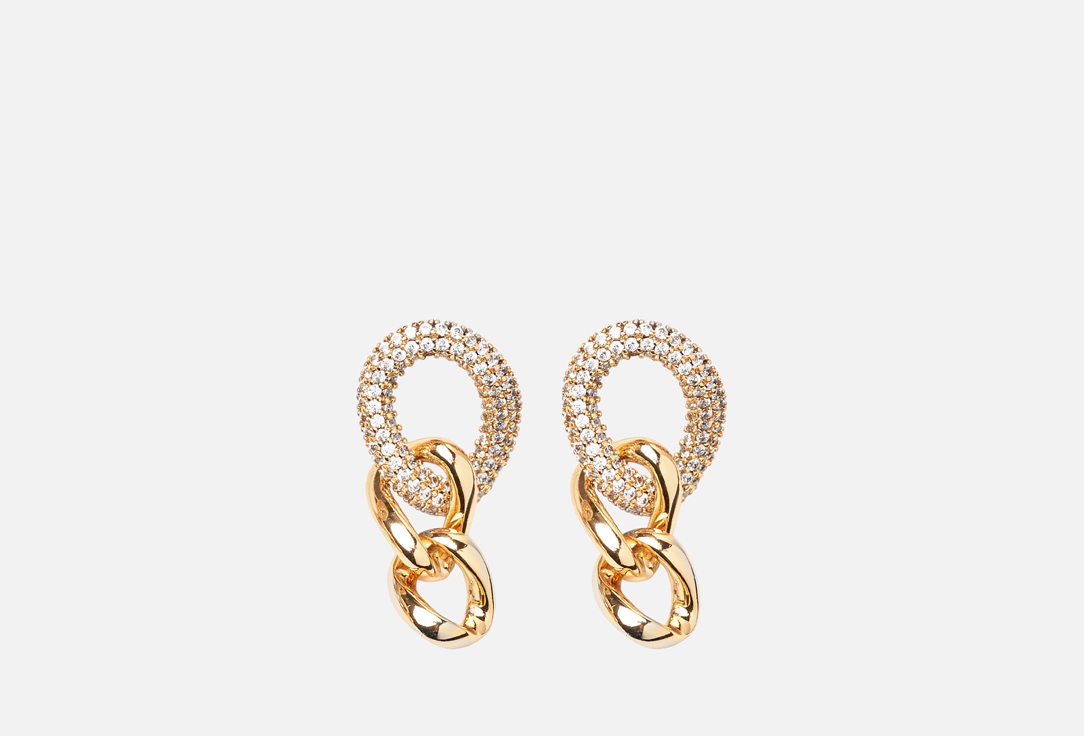 Изображение товара серьги-гвоздики Настроение женщины с фианитами