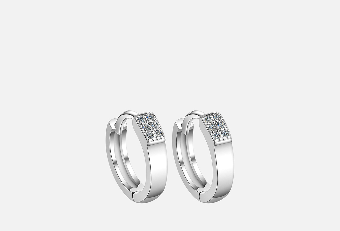 Изображение товара серьги-кольца Настроение женщины с кристаллами